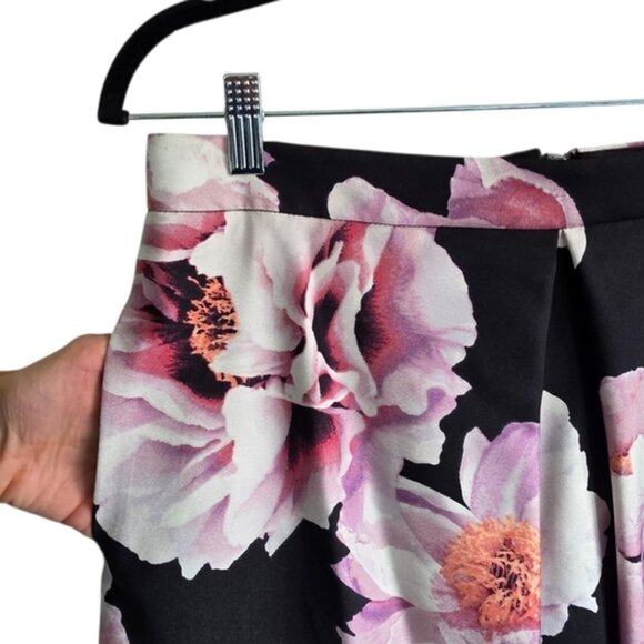 Pink Tartan A-Line Pink and Black Lined Cocktail Skirt Sz 8 - Picture 3 of 9